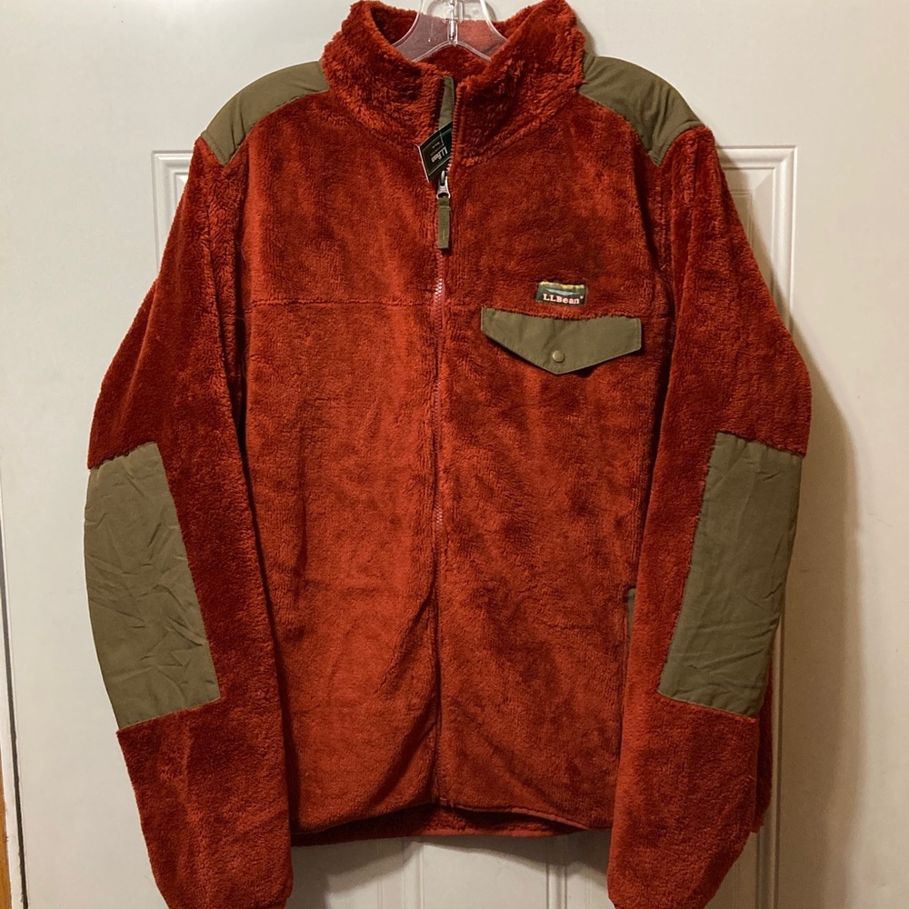 LL Bean Hi-Pile Fleece Pullover‎ Jacket XL NWT